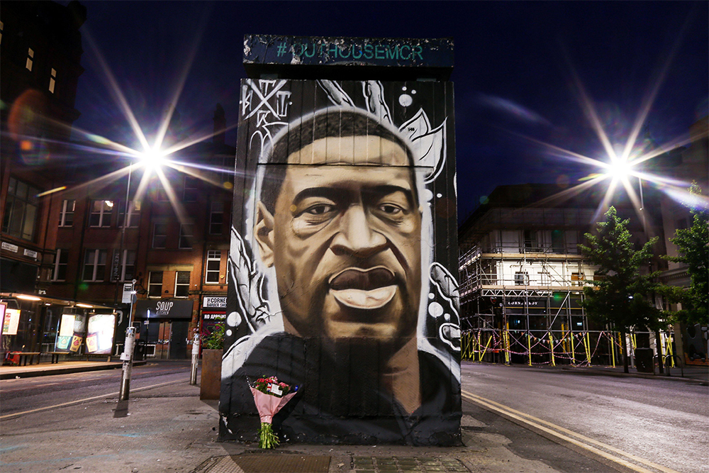 George Floyd mural in Manchester, 2020 (Sam Pollitt/Alamy)